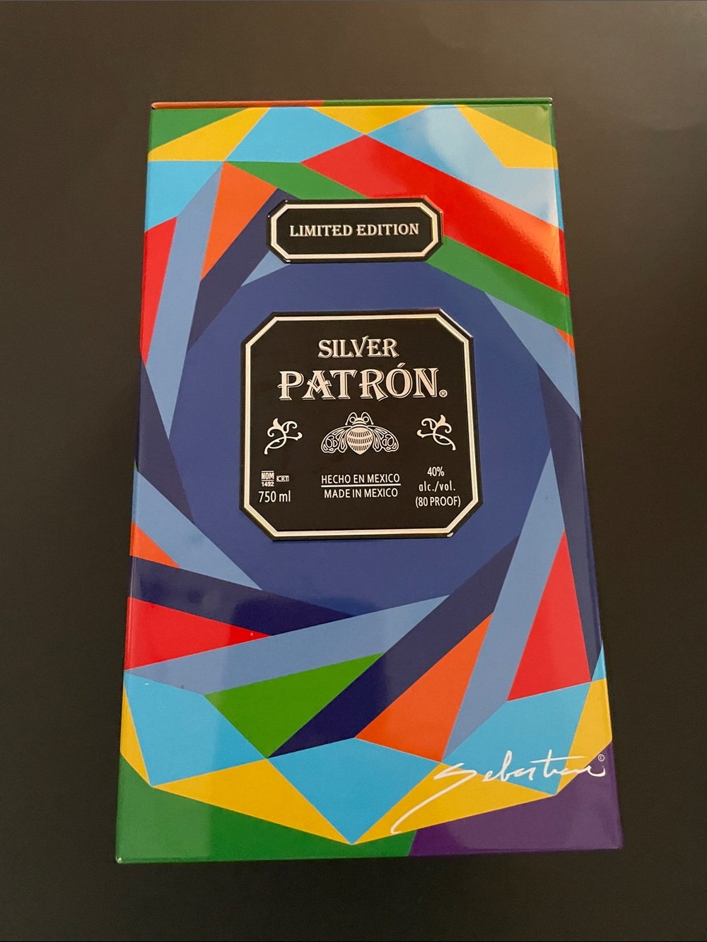 PATRON SILVER Limited Edition Colourful Tin Gift Box, Mexico Vibrant Collectible